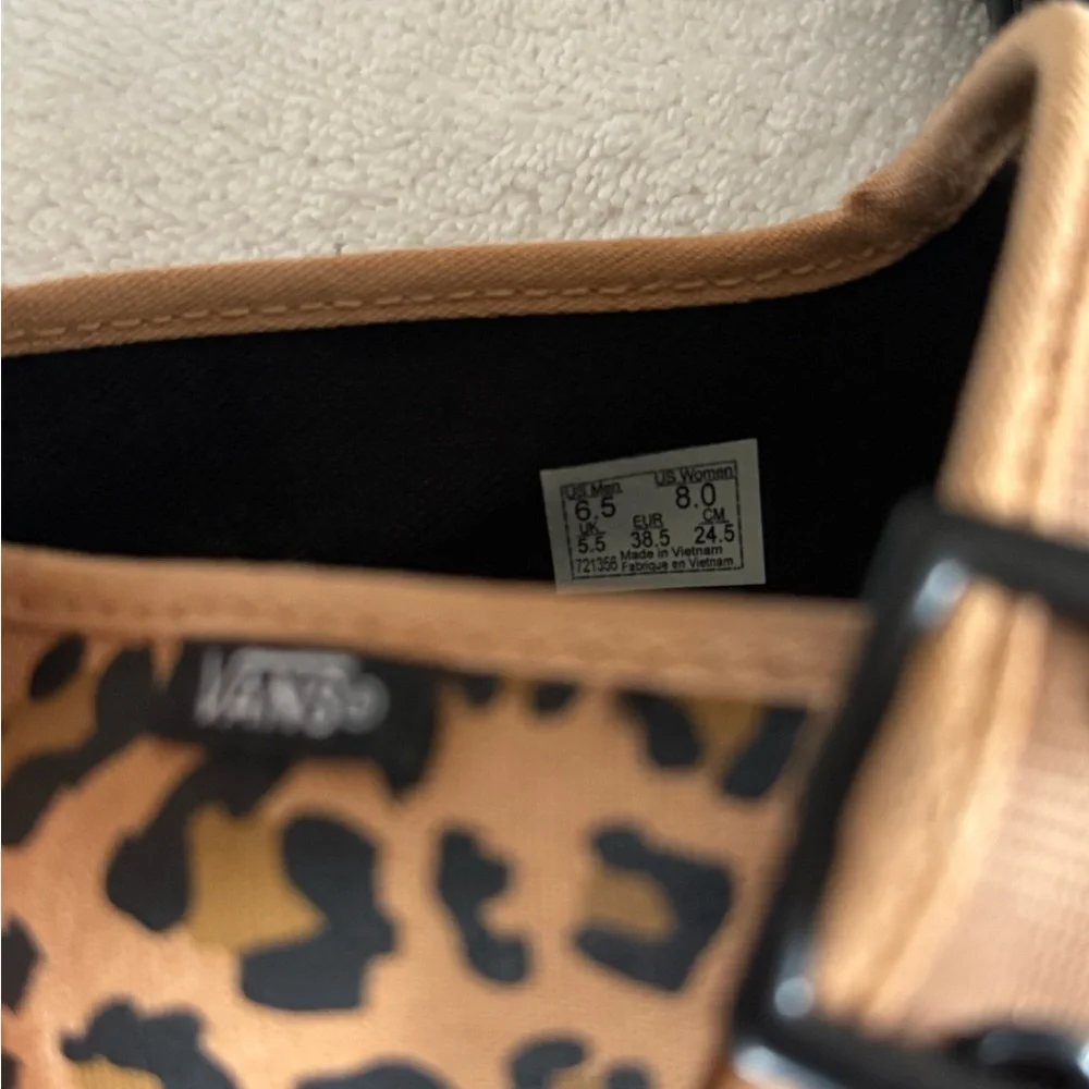 Vans Mary Jane Creeper Shoe Grunge Core Tan Leopard - Picture 7 of 7